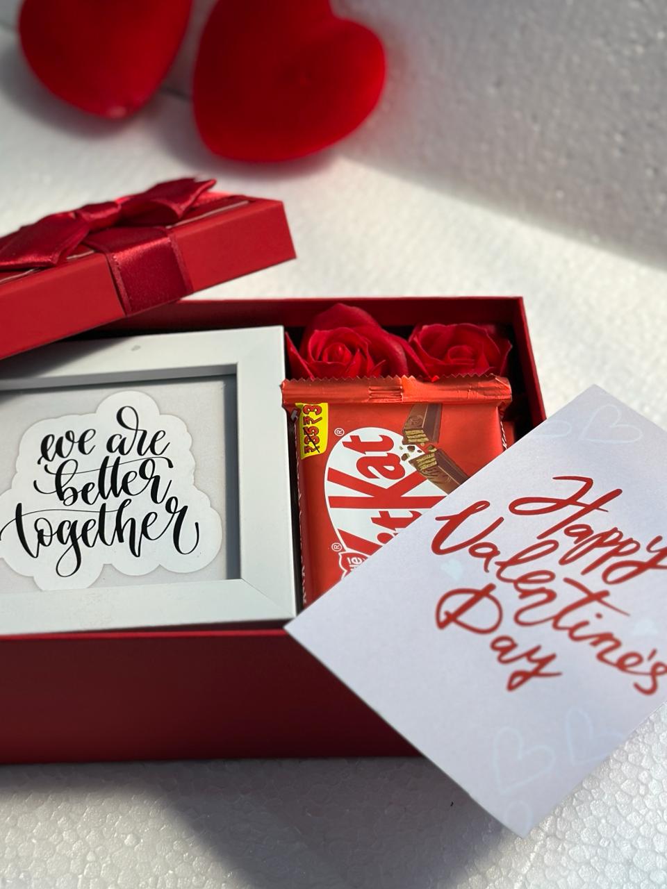 Photo Frame, Roses & KitKat Valentine Box